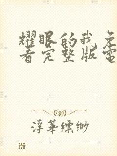 耀眼的我免费观看完整版电视剧全集高清