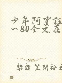 少年阿宾钰慧1～80全文在