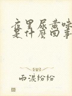 夜里尿黄味很重是什么回事