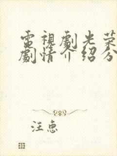 电视剧光荣时代剧情介绍分集