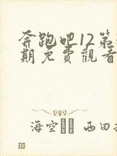 奔跑吧12第3期免费观看完整版封面