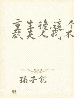 重生后,这个总裁夫人我不当了全文封面