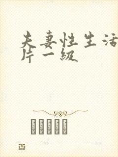 夫妻性生活黄色片一级