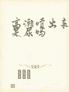 高潮喷出来的水是尿吗封面