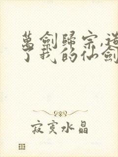 万剑归宗,造走了我的仙剑小说