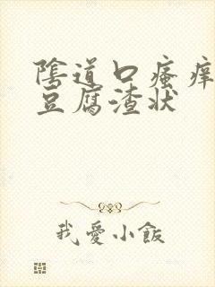 阴道口瘙痒白带豆腐渣状