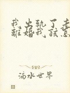 我出轨了老公要离婚我该怎么挽留