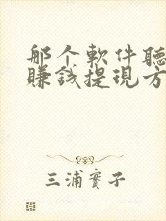 那个软件听小说赚钱提现方便又便宜