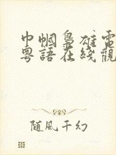 巾帼枭雄电视剧粤语在线观看