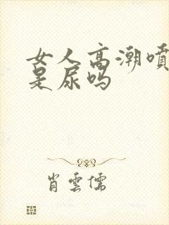 女人高潮喷的水是尿吗