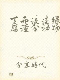 下面流淡绿色豆腐渣分泌物封面