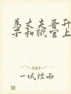 为丈夫晋升的妻子和职官上司