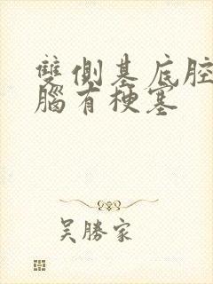 双侧基底腔隙性脑有梗塞