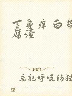 下身痒 白带豆腐渣