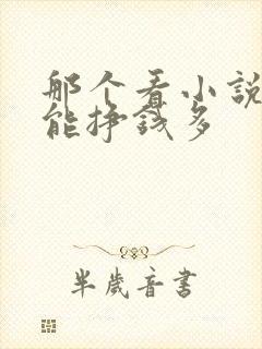 那个看小说软件能挣钱多