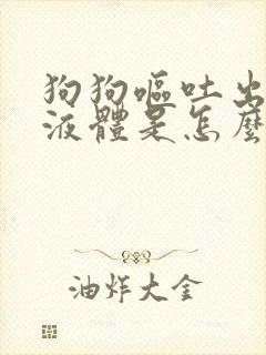 狗狗呕吐出黄色液体是怎么回事