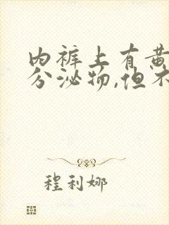 内裤上有黄黄的分泌物,但不像来月经