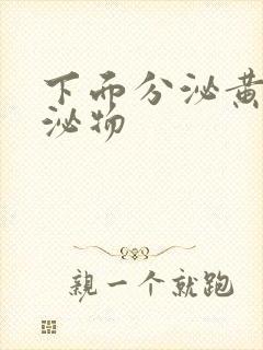 下面分泌黄色分泌物