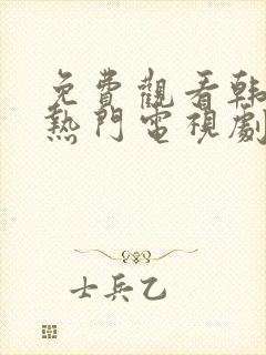 免费观看韩剧大热门电视剧