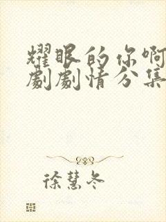 耀眼的你啊电视剧剧情分集介绍