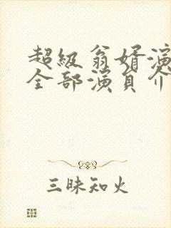 超级翁婿演员表全部演员介绍封面