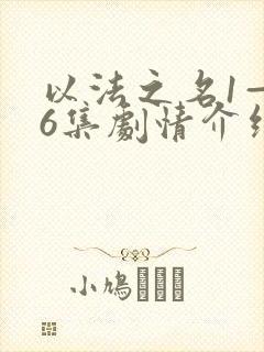 以法之名1—36集剧情介绍