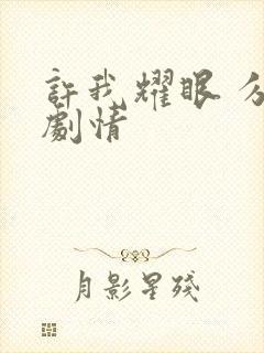 许我耀眼 分集剧情