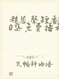 赵凤声短剧100集免费播放