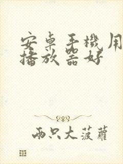 安卓手机用什么播放器好