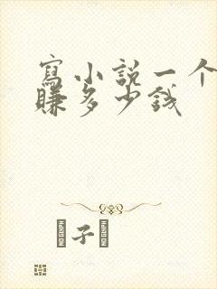 写小说一个月能赚多少钱