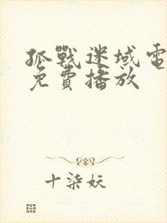 孤战迷域电视剧免费播放