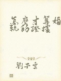 怎么才算婚内出轨的证据