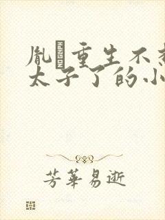 胤礽重生不想当太子了的小说封面