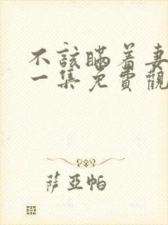 不该瞒着妻子第一集免费观看全集封面