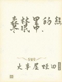 森林里的熊先生冬眠中.