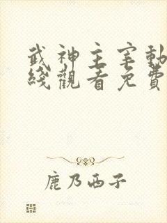 武神主宰动漫在线观看免费全集没事