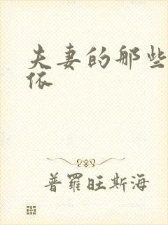 夫妻的那些事那依