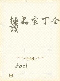 极品家丁全文阅读