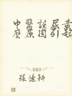 中医说尿黄是什么原因引起的