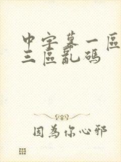 中字幕一区二区三区乱码