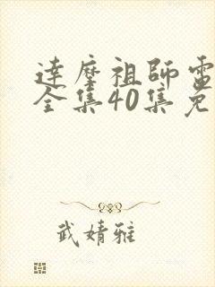 达摩祖师电视剧全集40集免费观看