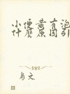 小便黄有泡沫是什么原因引起的封面