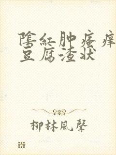 阴红肿瘙痒白带豆腐渣状