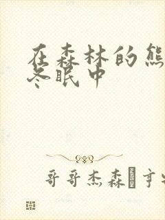 在森林的熊先生冬眠中