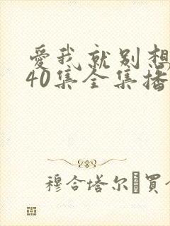 爱我就别想太多40集全集播放封面