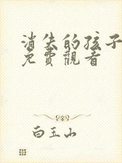 消失的孩子在线免费观看封面