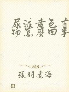 尿液黄色有沉淀物怎么回事