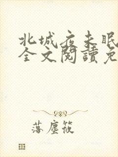 北城夜未眠小说全文阅读免费