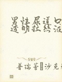 男性尿道口分泌透明拉丝液体封面