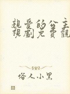 亲爱的公主病电视剧免费观看全集完整版封面